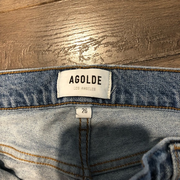 Agolde High Rise Straight Leg Jeans - Picture 3 of 6